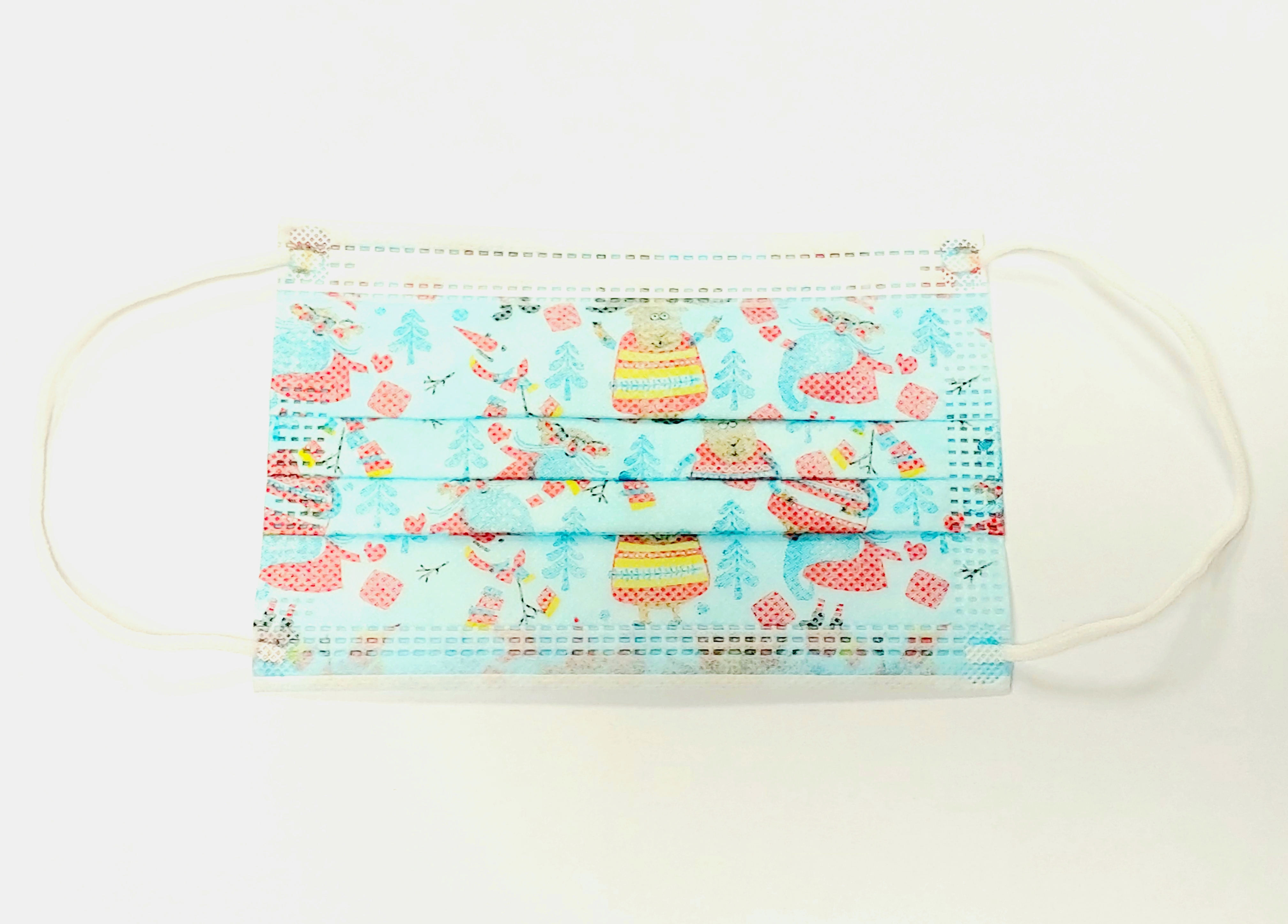 Vianočné jednorazové rúška pre deti 50 ks v balení