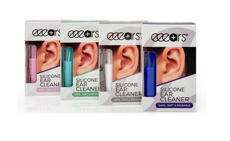 eeears Opakovane použiteľný silikónový čistič uší 2 ks