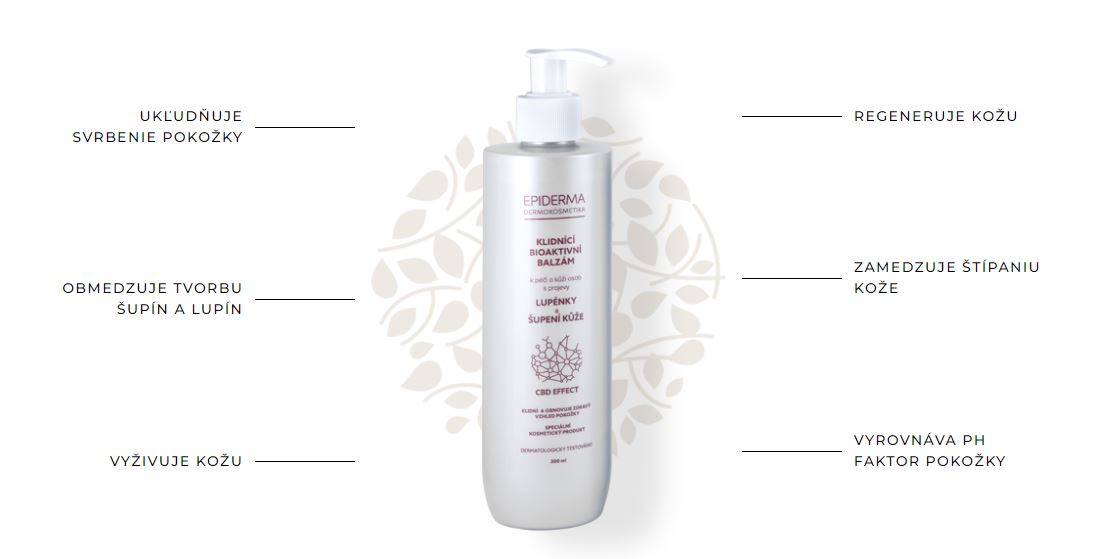 Epiderma bioaktívny CBD balzam pri lupienke 300 ml
