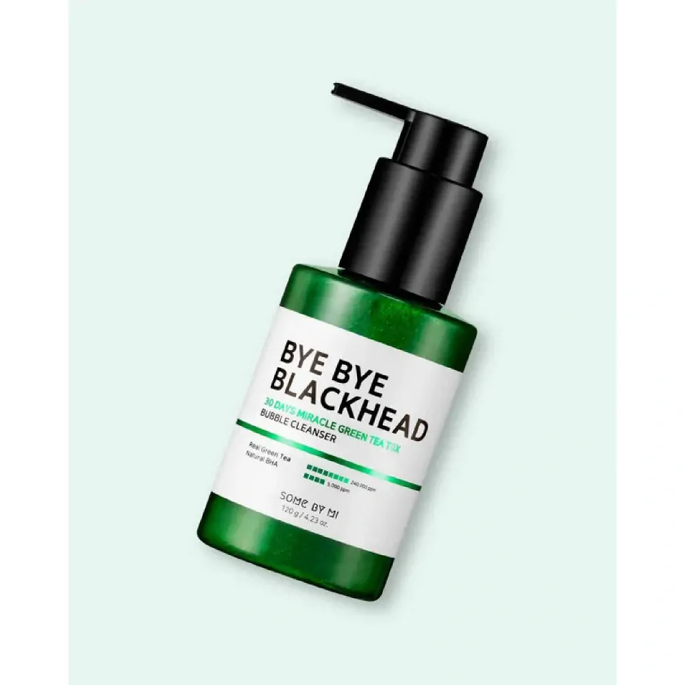 Some By Mi Bye Bye Blackhead 30 Days Miracle Green Tea Tox Bubble Cleanser 120 g