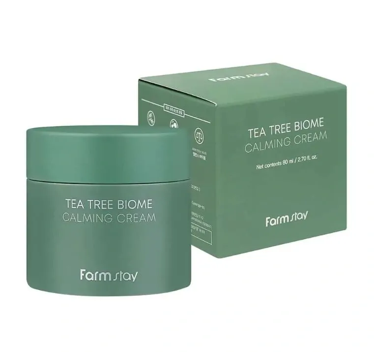 Farmstay Krém na tvár s čajovníkom Tea Tree Biome Calming Cream 80 ml