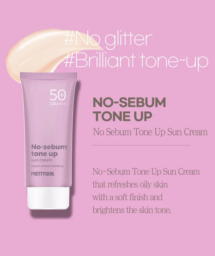 Pretty Skin No-Sebum Tone Up Sun Cream