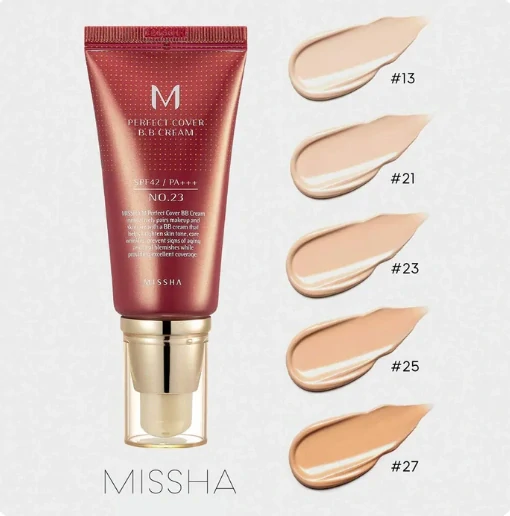 Missha M Perfect Cover BB krém 21 Light Beige SPF42 PA+++ 50 ml
