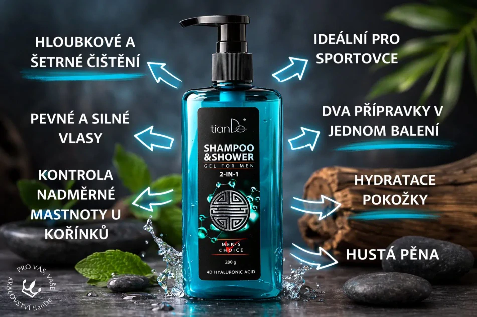 tianDe Šampón a sprchový gél pre mužov 280g