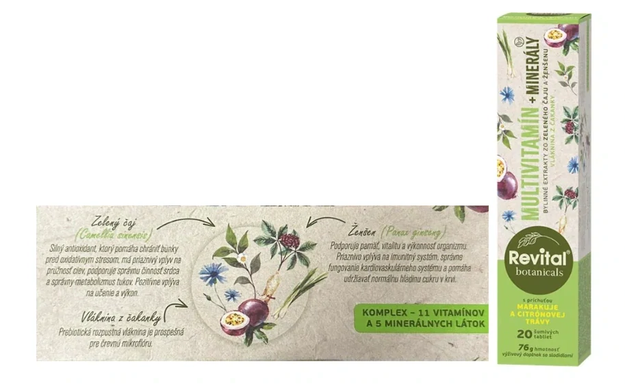 Revital Botanicals - šumivé tablety s bylinnými extraktmi 76 g