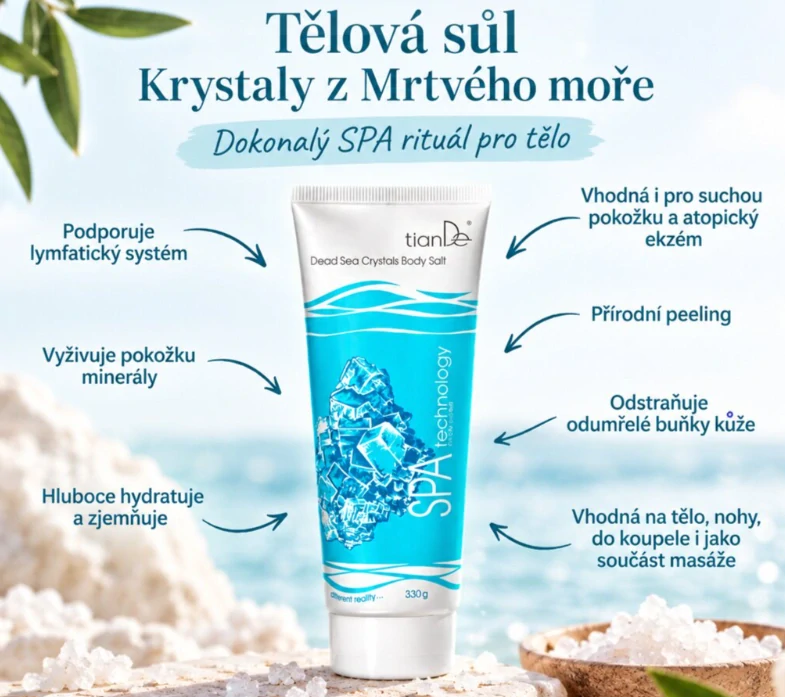 tianDe telová soľ s kryštálmi z Mŕtveho mora 330 g