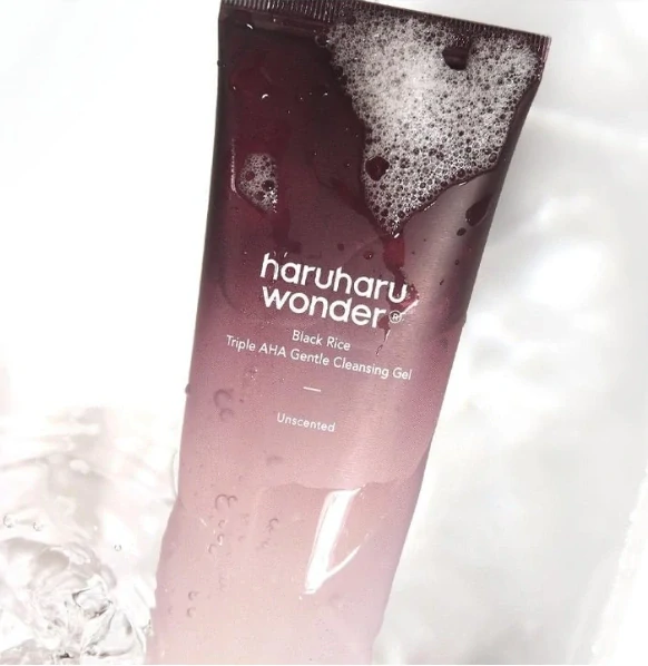 Haruharu Wonder čistiaci gél na tvár Black Ricetriple Aha Gentle cleansing Gel 100 ml