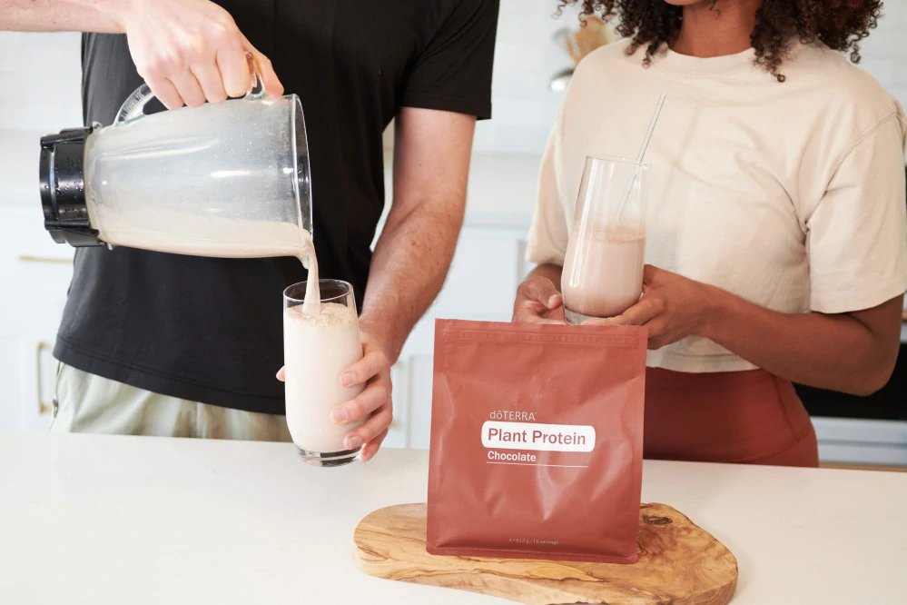 Čokoládový rastlinný proteín Doterra 512 g