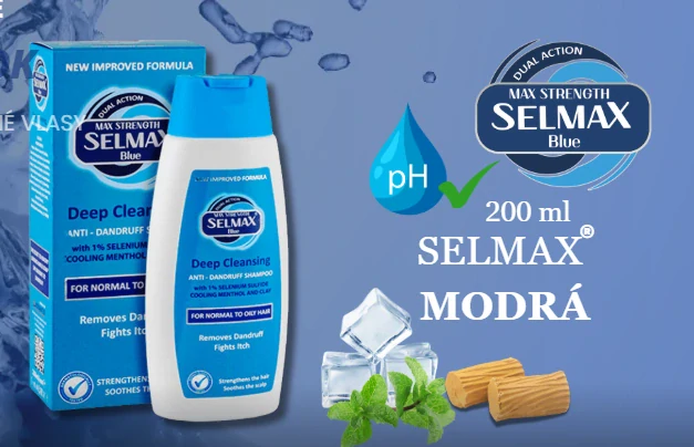 Selmax Modrý - šampón proti lupinám 200 ml