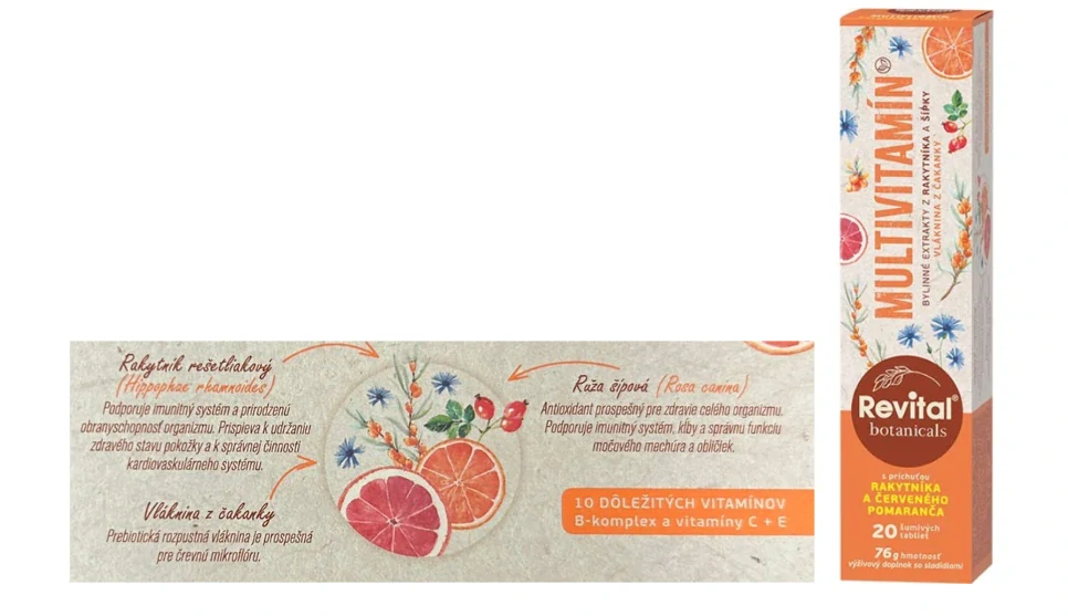 Revital Botanicals - šumivé tablety s bylinnými extraktmi 76 g