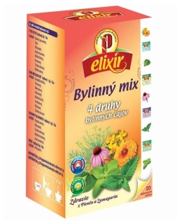 Agrokarpaty čaj Elixír bylinný mix 4 druhy bylinných čajov 20 vreciek