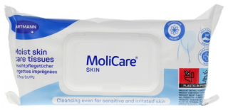 MoliCare Skin vlhké ošetrovacie utierky modrá rada 50 ks