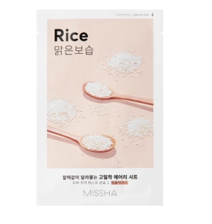 Missha Airy Fit Rice plátenná maska s čistiacim účinkom 19 g