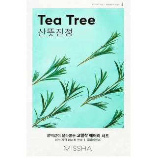 MISSHA Airy Fit Sheet Mask Tea Tree Upokojujúca plátená maska s čajovníkom 19 g