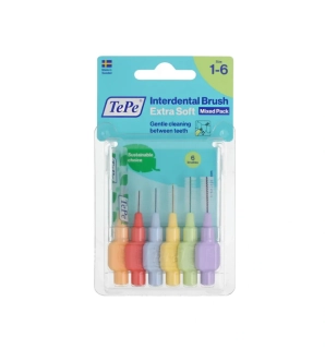 TePe Extra Soft medzizubné kefky 1-6 Mix 6 ks