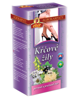 Agrokarpaty KŔČOVÉ ŽILY bylinný čaj čistý prírodný produkt 20 x 2 g
